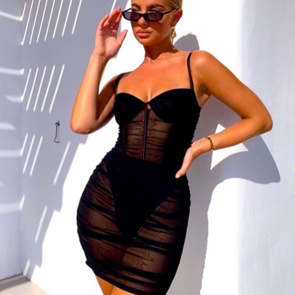 RARE NWT Oh Polly Mesh Dress - Picture 6 of 6